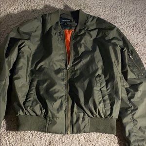Olive Green Bomber Jacket